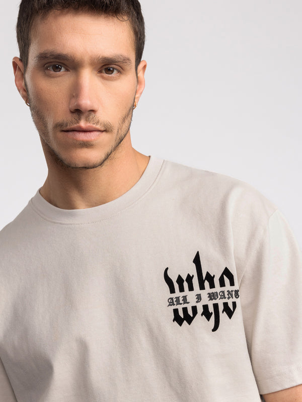 T-SHIRT OVER SIZE Stone / XXS