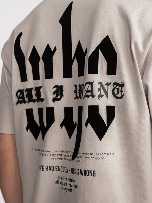 T-SHIRT OVER SIZE Stone / XXS