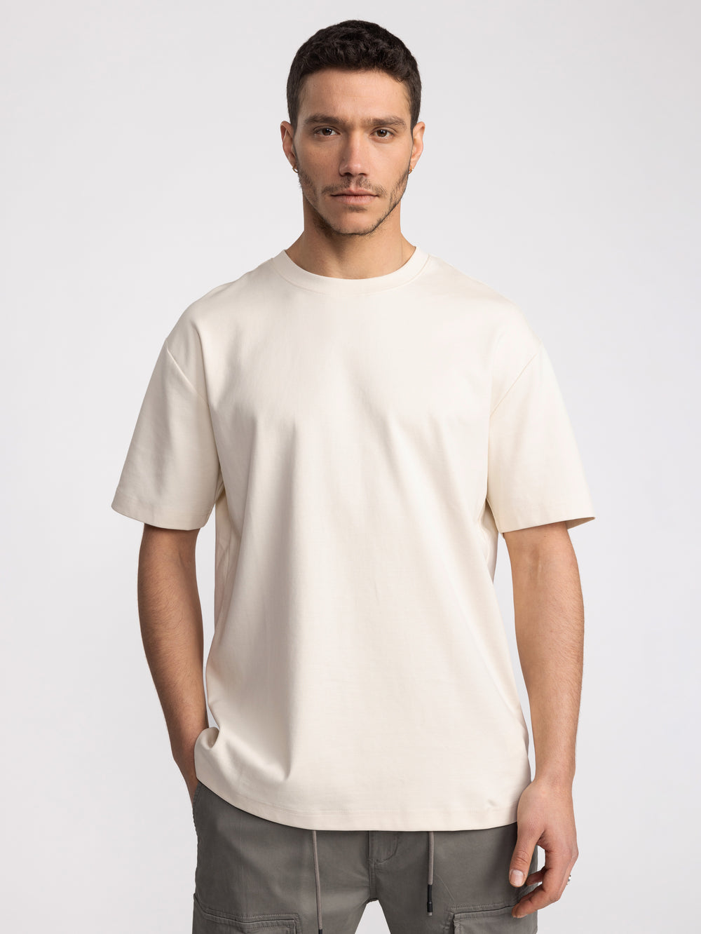 T-SHIRT OVER SIZE Cream / XXS