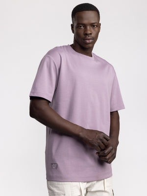 T-SHIRT OVER SIZE Light Smoky Purple / XXS