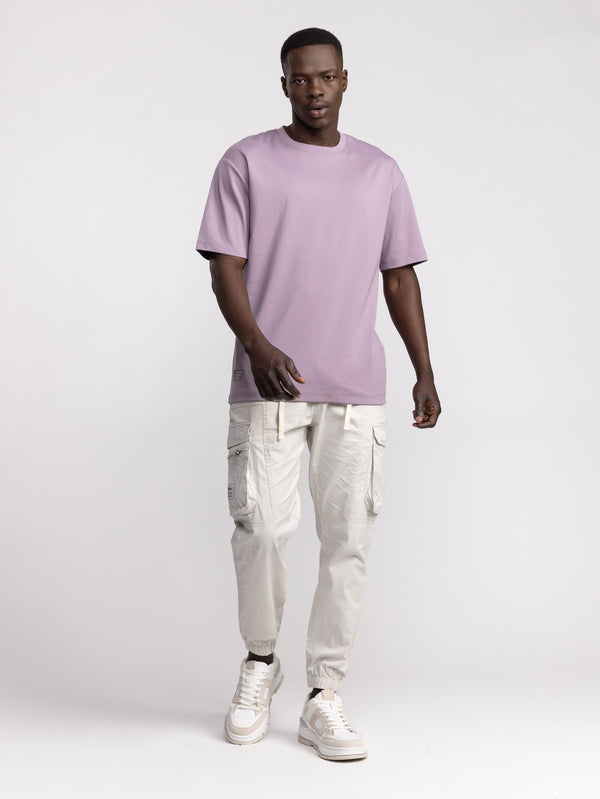 T-SHIRT OVER SIZE Light Smoky Purple / XXS