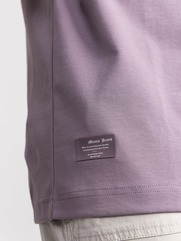 T-SHIRT OVER SIZE Light Smoky Purple / XXS