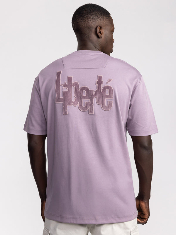T-SHIRT OVER SIZE Light Smoky Purple / XXS