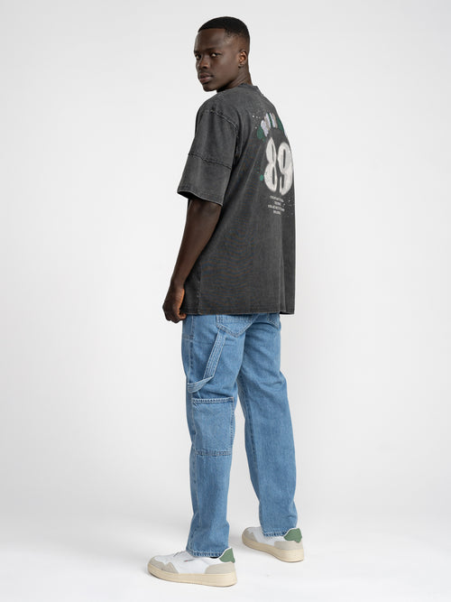 T-SHIRT OVER SIZE Scrubbed Black / XXS