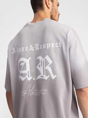 T-SHIRT OVER SIZE Light Gray / XXS