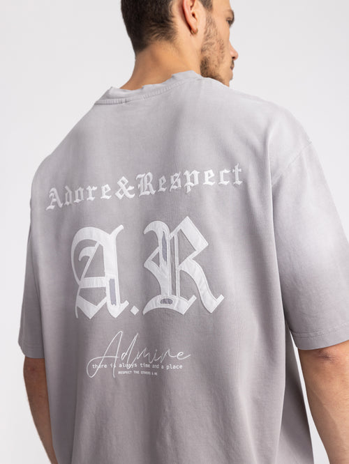 T-SHIRT OVER SIZE Light Gray / XXS