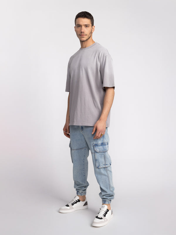 T-SHIRT OVER SIZE Light Gray / XXS