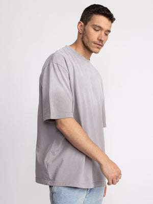 T-SHIRT OVER SIZE Light Gray / XXS