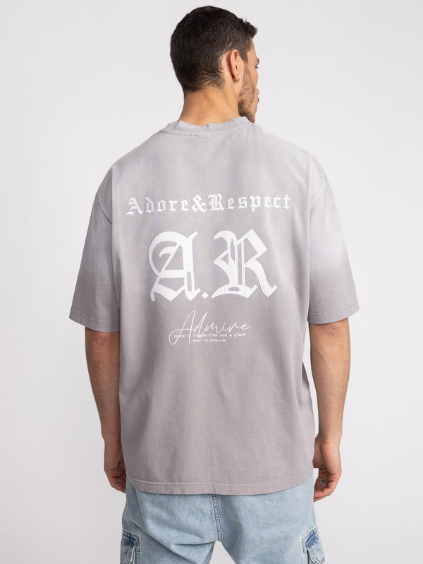 T-SHIRT OVER SIZE Light Gray / XXS