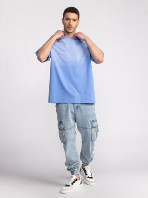 T-SHIRT OVER SIZE Light Blue / XXS