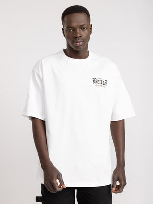 T-SHIRT OVER SIZE Cream / XXS