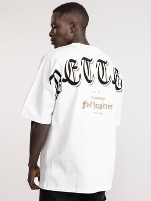 T-SHIRT OVER SIZE Cream / XXS