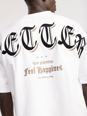 T-SHIRT OVER SIZE Cream / XXS