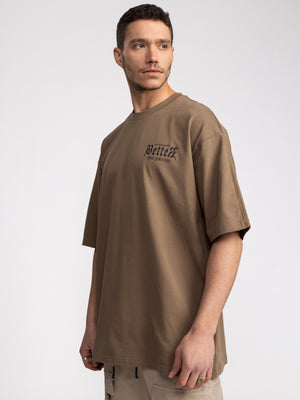 T-SHIRT OVER SIZE Brown / XXS
