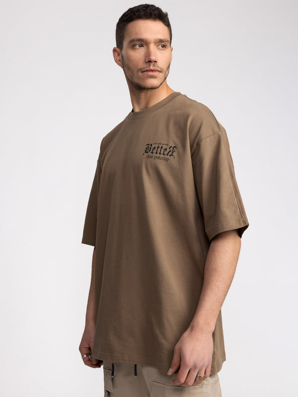 T-SHIRT OVER SIZE Brown / XXS