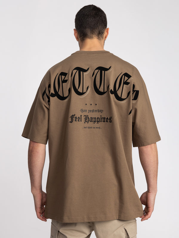 T-SHIRT OVER SIZE Brown / XXS