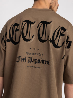 T-SHIRT OVER SIZE Brown / XXS