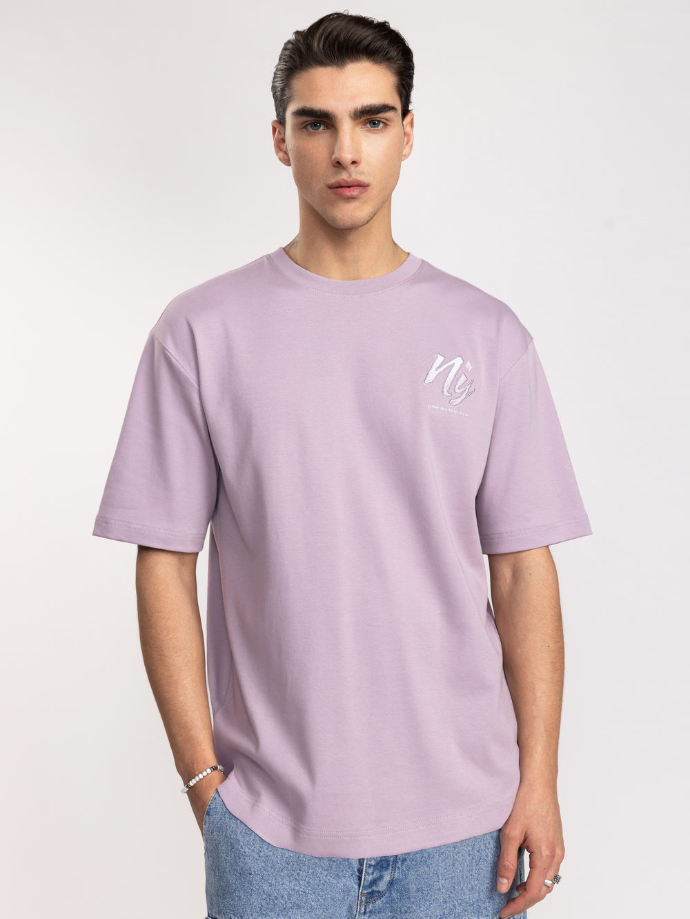 T-SHIRT OVER SIZE Lilac / XXS