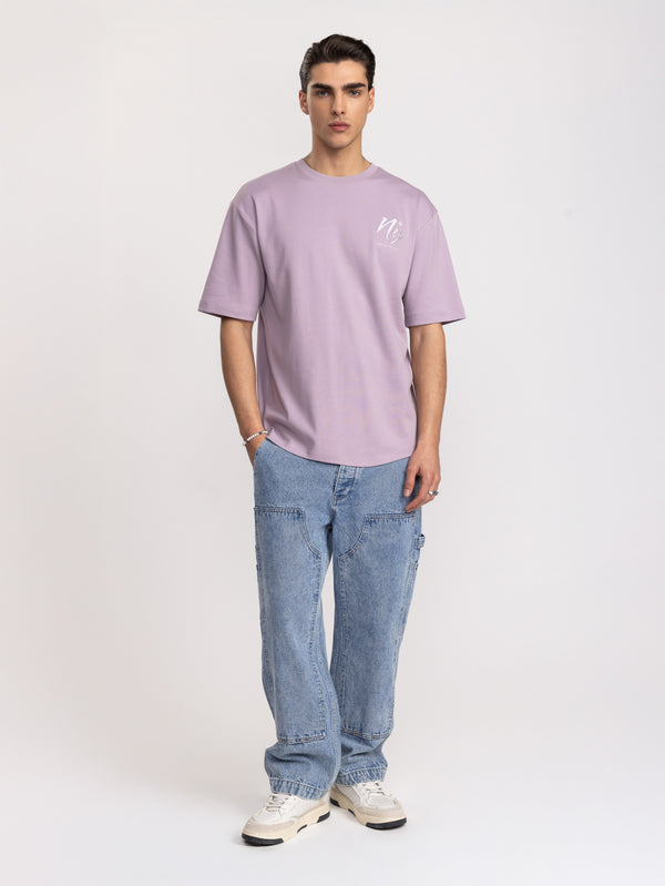 T-SHIRT OVER SIZE Lilac / XXS
