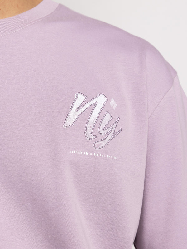 T-SHIRT OVER SIZE Lilac / XXS