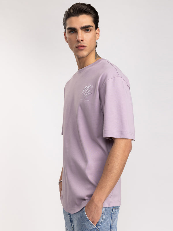 T-SHIRT OVER SIZE Lilac / XXS