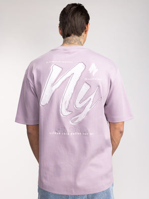 T-SHIRT OVER SIZE Lilac / XXS