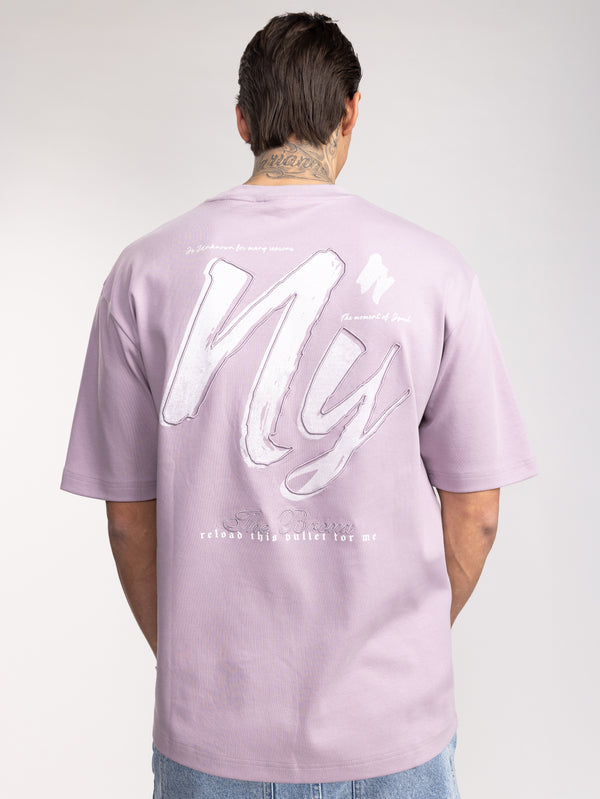 T-SHIRT OVER SIZE Lilac / XXS