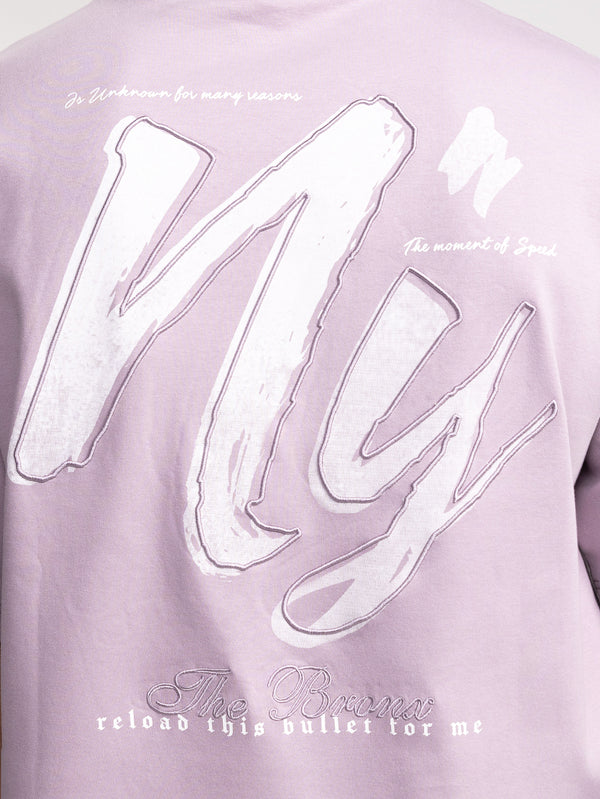 T-SHIRT OVER SIZE Lilac / XXS