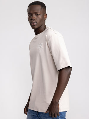 T-SHIRT OVER SIZE Stone / XXS