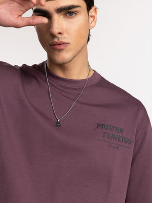 T-SHIRT OVER SIZE Eggplant / XXS