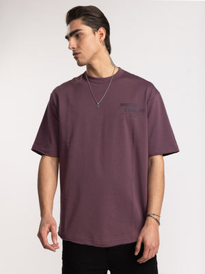 T-SHIRT OVER SIZE Eggplant / XXS