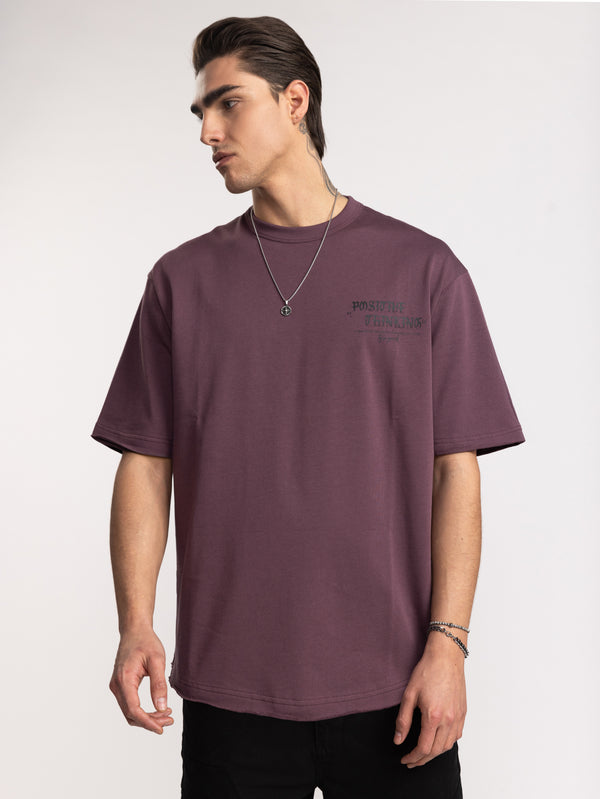 T-SHIRT OVER SIZE Eggplant / XXS