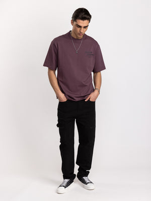 T-SHIRT OVER SIZE Eggplant / XXS