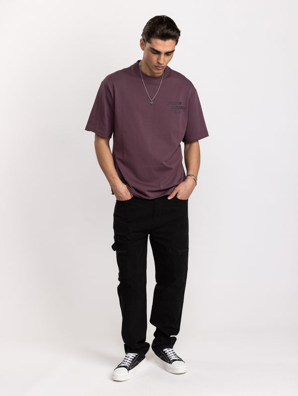 T-SHIRT OVER SIZE Eggplant / XXS