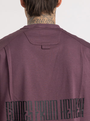 T-SHIRT OVER SIZE Eggplant / XXS