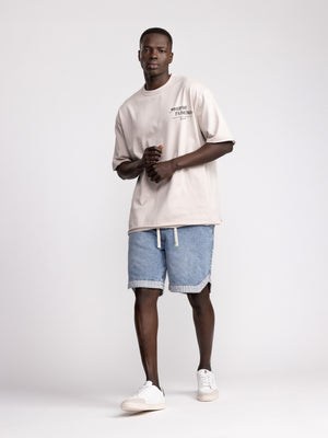 T-SHIRT OVER SIZE Light Gray / XXS