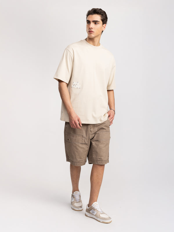 T-SHIRT OVER SIZE Stone / XXS