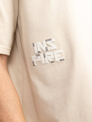 T-SHIRT OVER SIZE Stone / XXS