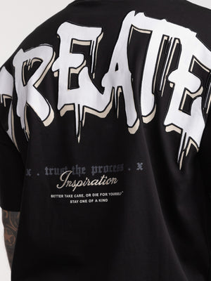 T-SHIRT OVER SIZE Black / XXS