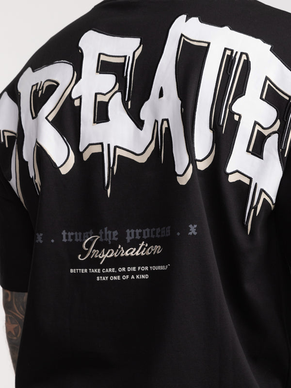 T-SHIRT OVER SIZE Black / XXS