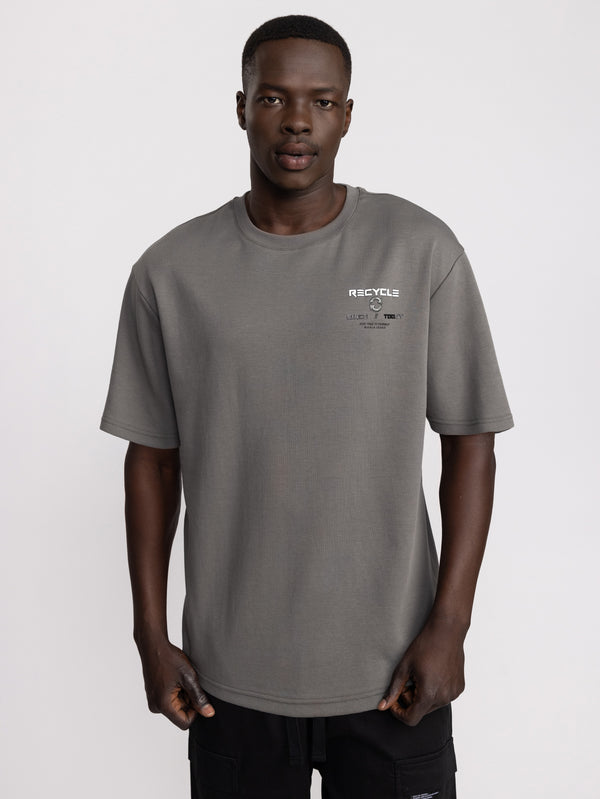 T-SHIRT OVER SIZE Dark Gray / XXS