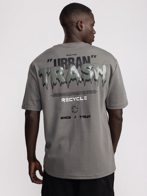 T-SHIRT OVER SIZE Dark Gray / XXS