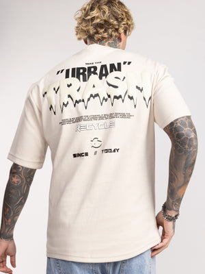 T-SHIRT OVER SIZE Beige / XXS