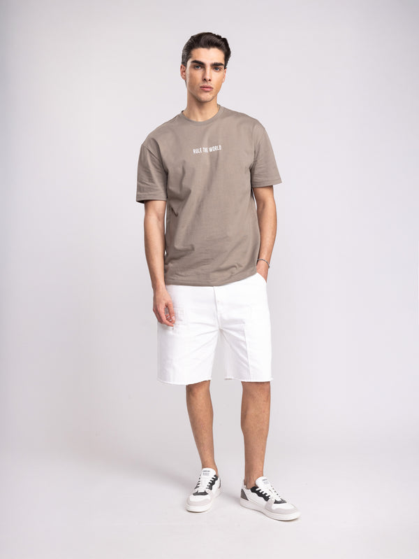 T-SHIRT OVER SIZE Mocha / XXS