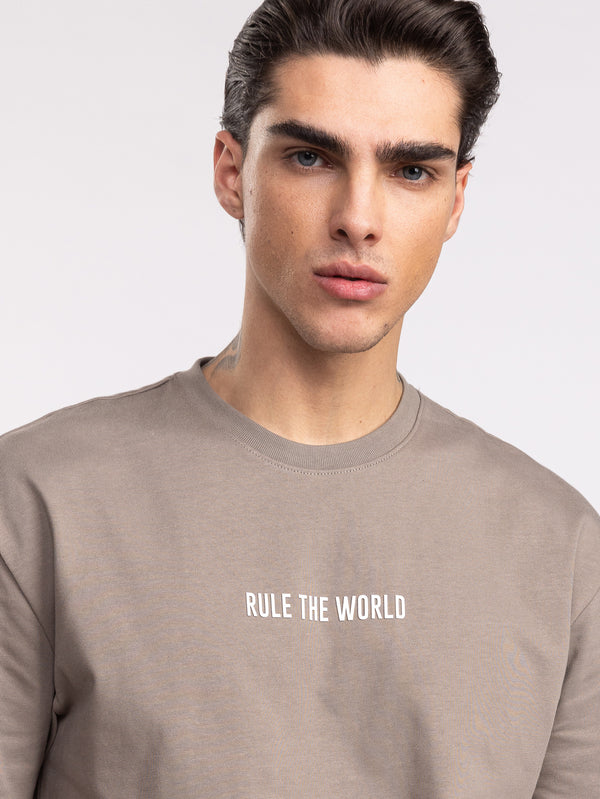 T-SHIRT OVER SIZE Mocha / XXS