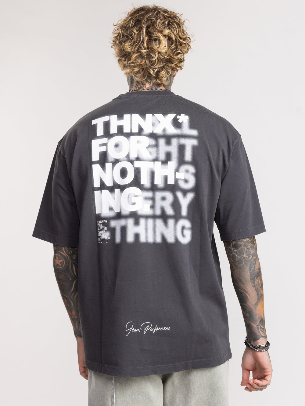 T-SHIRT OVER SIZE Dark Gray / XXS