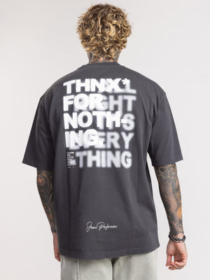 T-SHIRT OVER SIZE Dark Gray / XXS