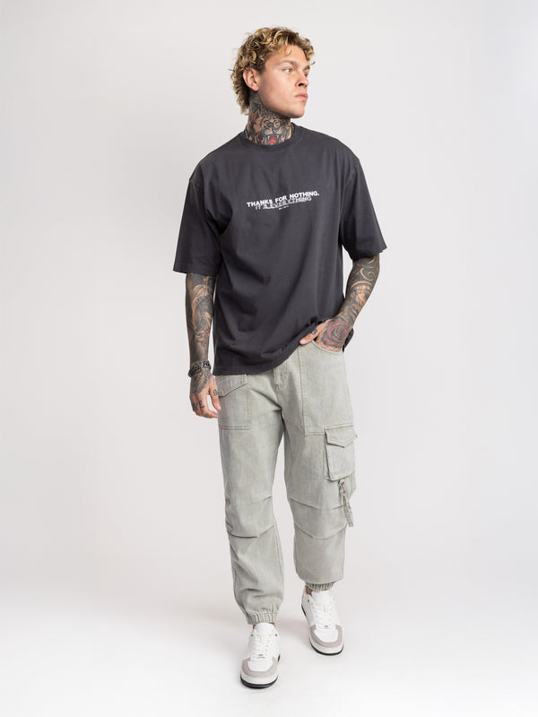T-SHIRT OVER SIZE Dark Gray / XXS