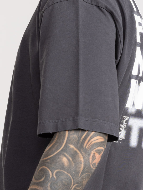 T-SHIRT OVER SIZE Dark Gray / XXS