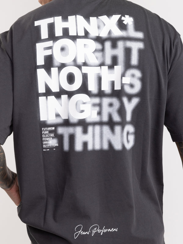 T-SHIRT OVER SIZE Dark Gray / XXS